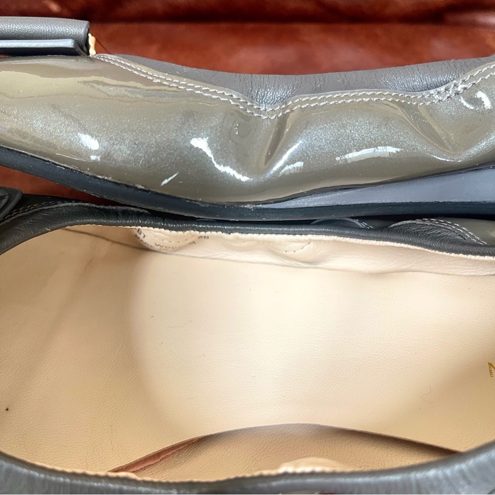 Cole Haan Patent Leather Ballet Flats & Loafers In Olive Color Size 8 - Picture 6 of 8